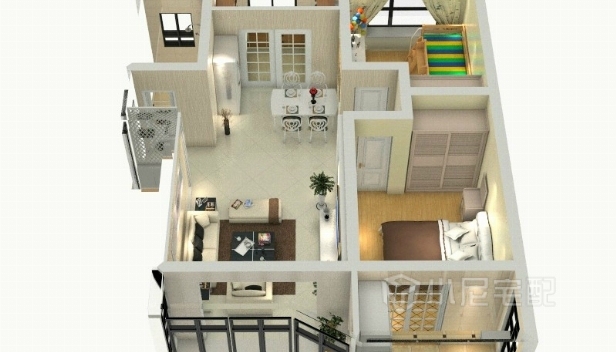 98㎡/兩室兩廳一衛/歐式